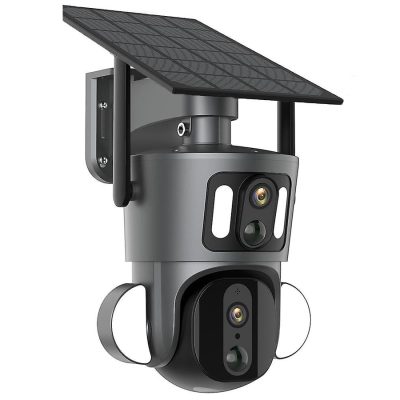 دوربین مداربسته مینی اسپیددام دو لنز سولار سیمکارتی 4G